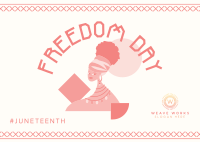 Happy Freedom Day Postcard Image Preview