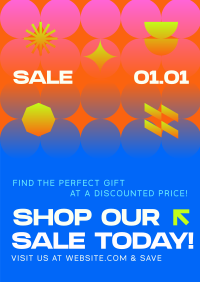 Geometric Gradient Weekend Sale Poster Image Preview