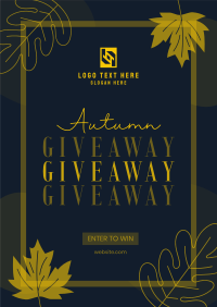 Cozy Leaves Giveaway Poster Design