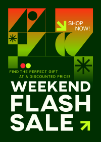 Geometric Weekend Sale Poster Design