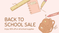 Back to School Sale Facebook Event Cover Design