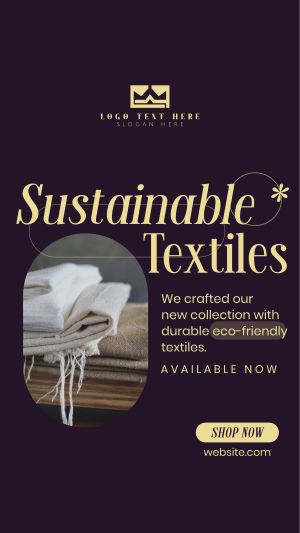 Sustainable Textiles Collection Facebook story Image Preview