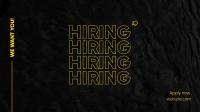 We Want You Hired Facebook Event Cover Design