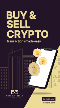 Buy & Sell Crypto Facebook story Image Preview