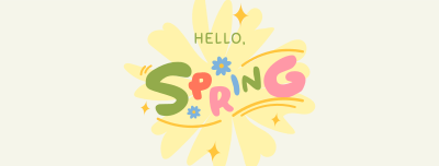 Playful Hello Spring Facebook cover Image Preview