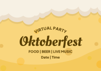 Virtual Oktoberfest Postcard Design