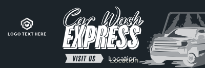 Vintage Auto Car Wash Twitter Header Image Preview