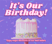 It's Our Birthday Doodles Facebook post | BrandCrowd Facebook post Maker