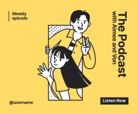 Podcast Illustration Facebook post Image Preview