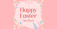 Blessed Easter Greeting Facebook ad Image Preview