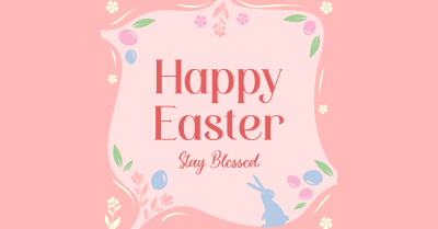 Blessed Easter Greeting Facebook ad Image Preview