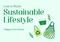 Sustainable Living Postcard Design