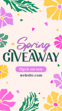 Spring Giveaway Flowers Facebook Story Design