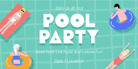 Exciting Pool Party Twitter post Image Preview