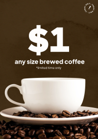 $1 Brewed Coffee Flyer Design