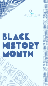 Patterned Black History Facebook Story Design