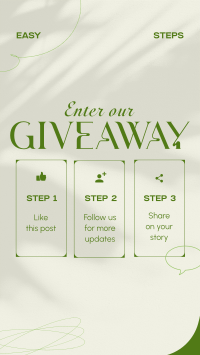 Elegant Giveaway Steps Instagram Reel Image Preview