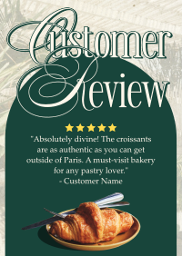 Pastry Customer Review Poster Design