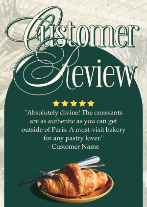 Pastry Customer Review Poster Image Preview