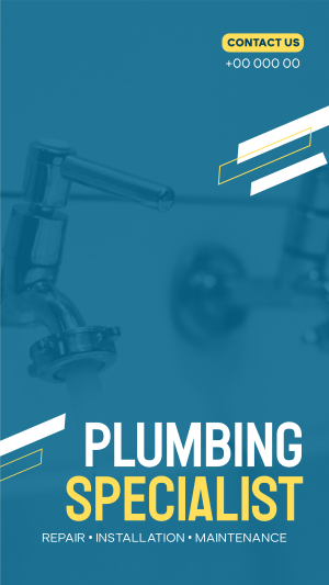 Plumbing Specialist Instagram story Image Preview