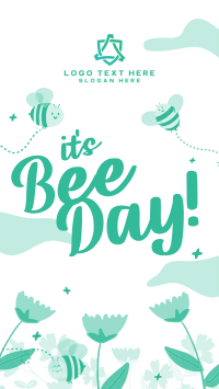 Happy Bee Day Garden Facebook story Image Preview
