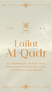 Peaceful Lailat Al-Qadr Facebook story Image Preview