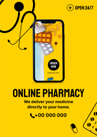 Online Medicine Poster Design