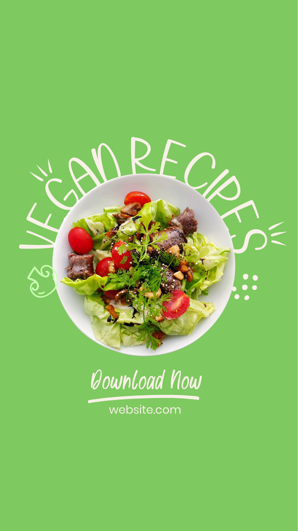 Vegan Salad Recipes Instagram Story Design