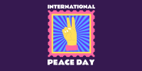 Peace Day Stamp Twitter Post Design