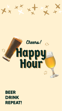 Cheers Happy Hour Facebook Story Design