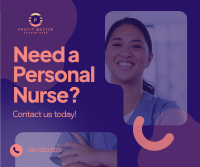 Hiring Personal Nurse Facebook post Image Preview
