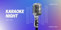 Karaoke Night Gradient Twitter Post Design