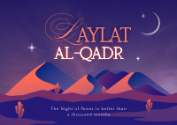 Laylat al-Qadr Desert Postcard Image Preview