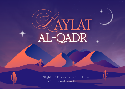 Laylat al-Qadr Desert Postcard Image Preview