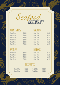 Luxury Seafood Menu Image Preview