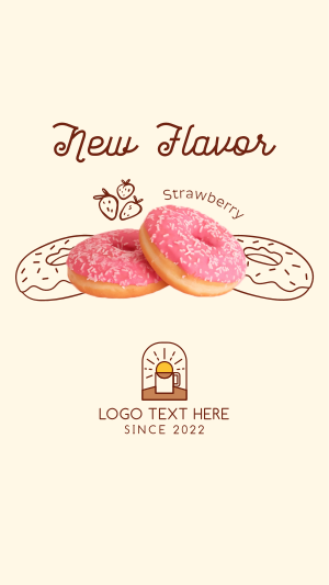 Strawberry Flavored Donut  Instagram story Image Preview