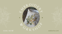 Embroidery Workshop Facebook Event Cover Design
