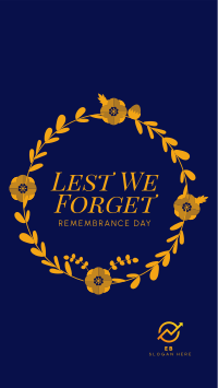 Geometric Poppy Remembrance Day Facebook Story Design