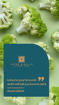 Healthy Food Broccoli Facebook Story Image Preview