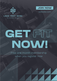 Edgy Fitness Gym Poster Image Preview