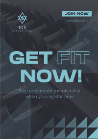 Edgy Fitness Gym Poster Design