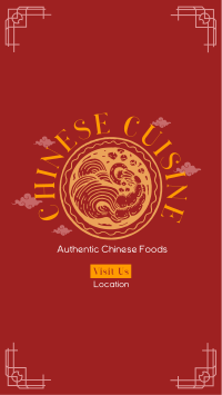 Authentic Chinese Cuisine Facebook Story Design