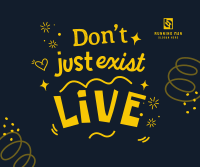 Live Positive Quote Facebook Post Design