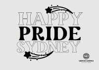 Happy Pride Text Postcard Image Preview