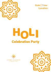 Holi Fest Get Together Flyer Design