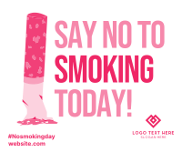 No To Smoking Today Facebook Post Design
