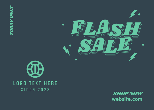 Flash Sale Thunder Postcard Design Image Preview