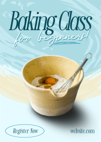 Beginner Baking Class Flyer Design