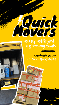 Quick Movers Facebook story Image Preview