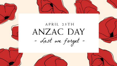 Anzac Day Pattern Facebook event cover Image Preview